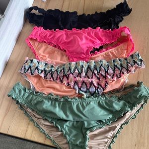 Set of 4 Ruffle Bikini Bottoms